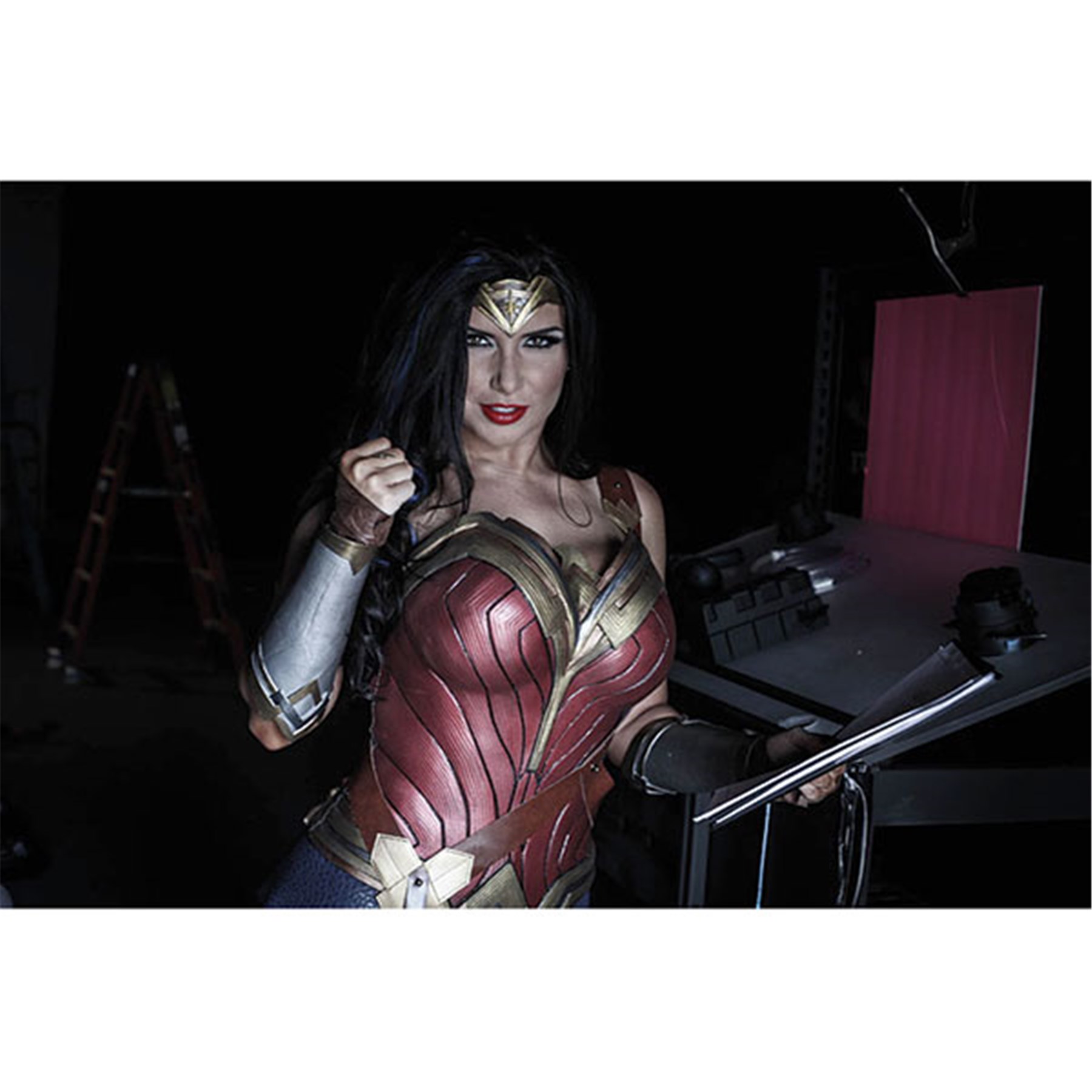 Female in super hero costume