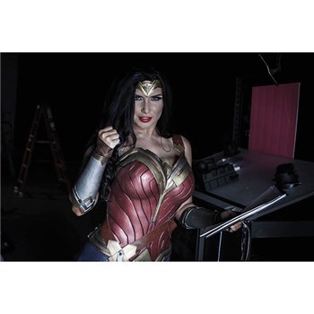 Female in super hero costume
