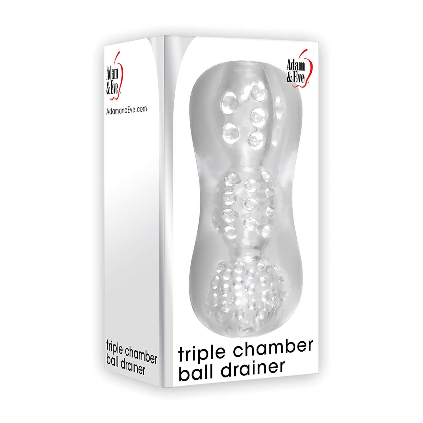 TRIPLE CHAMBER BALL DRAINER male masturbator packaging