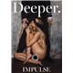 Nude female wearing mask at feet of clothed male deeper