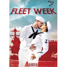 Two male sailors kissing fleet week
