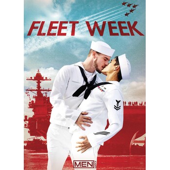 Two male sailors kissing fleet week