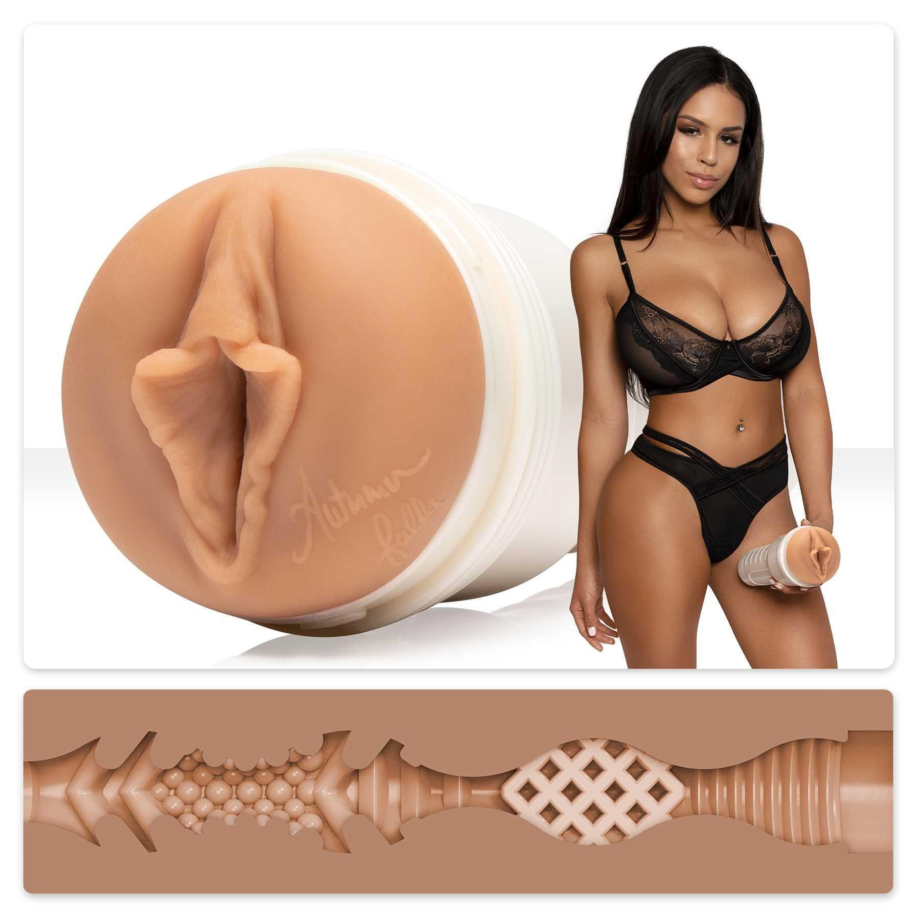 Fleshlight Girls Autumn Falls male masturbator with female model