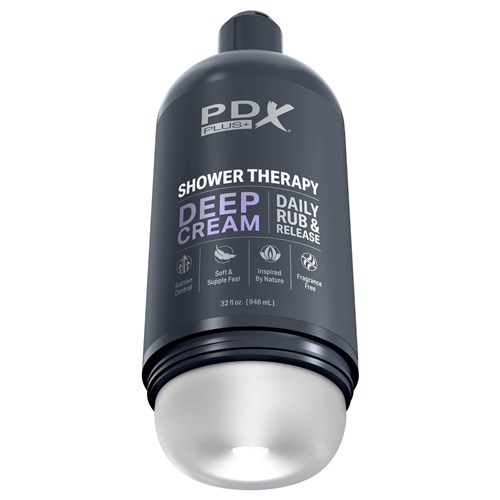 PDX Plus Shower Therapy Deep Cream Discreet Stroker male masturbator