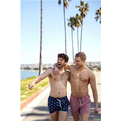 2 Males posed topless displaying chest